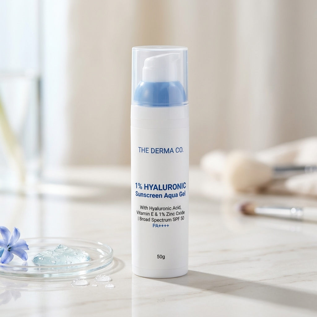 The Derma Co 1% Hyaluronic Sunscreen Aqua Gel (SPF 50 PA++++)