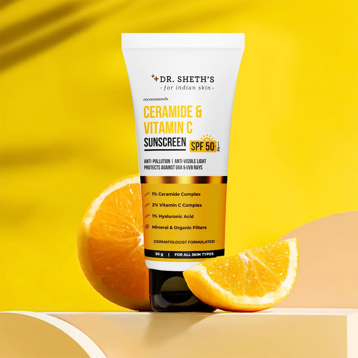 Dr. Sheth's Dr. Sheth's Ceramide & Vitamin C Sunscreen SPF 50+ PA+++